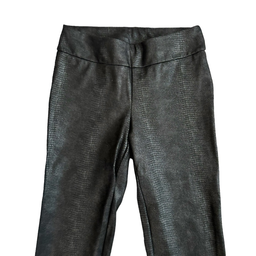 Soft Surroundings Black Python Pull On Pants Size… - image 4